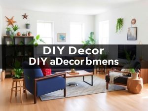 Spațiu modern cu decor DIY și elemente unice.