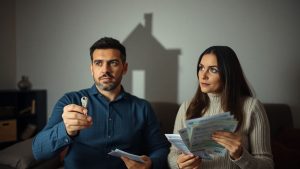 News Home 45 Cuplu românesc stresat cu cheia casei și facturi.